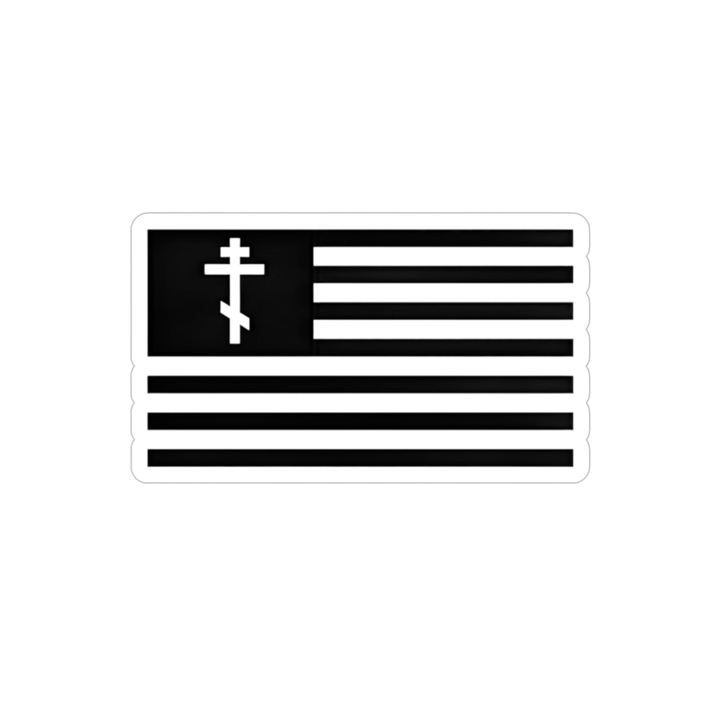 AMERICAN ORTHODOX FLAG Transparent Outdoor Stickers 1pc