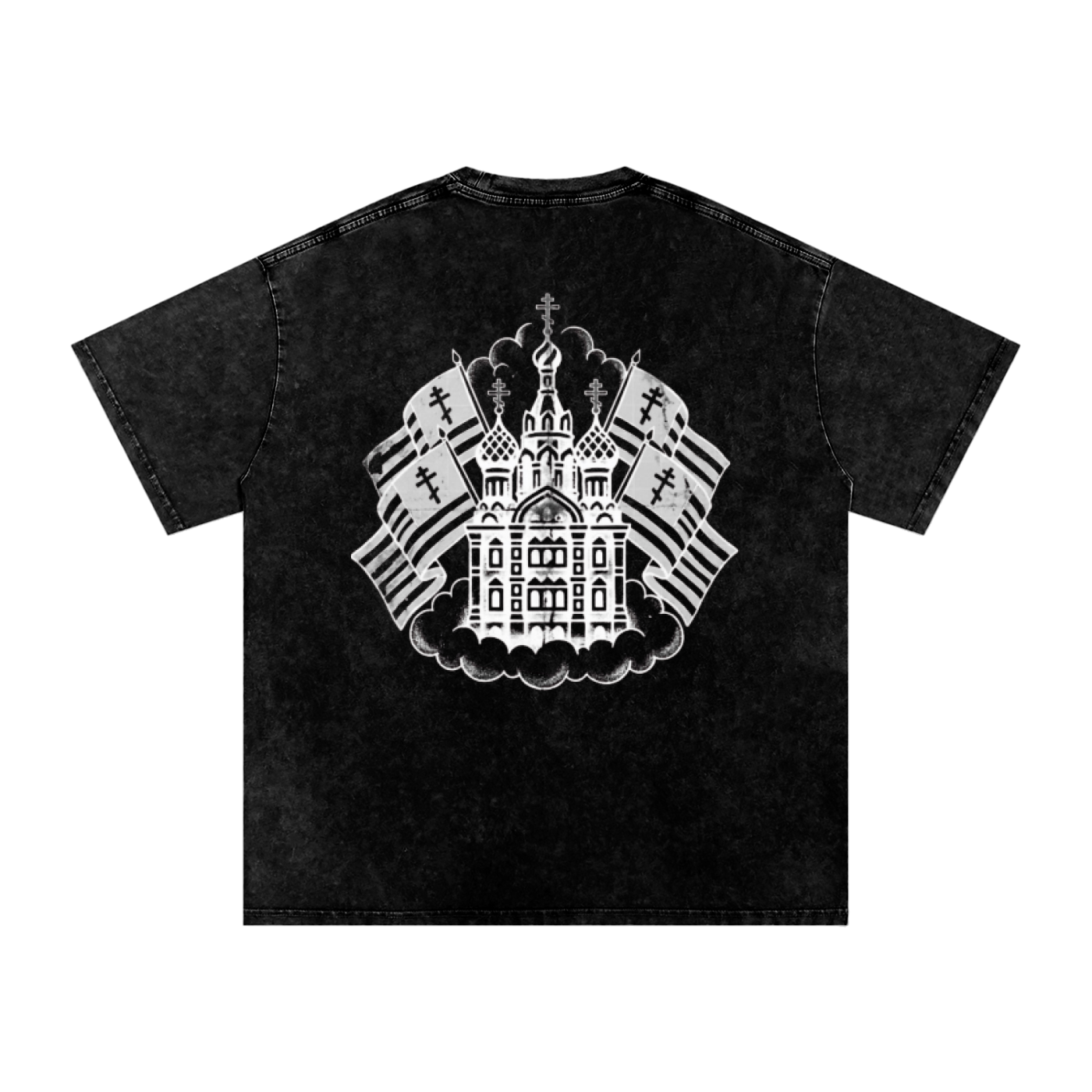 American Orthodoxy// (AMERICAN TRAD)Snow Washed Oversized Cotton T-Shirt