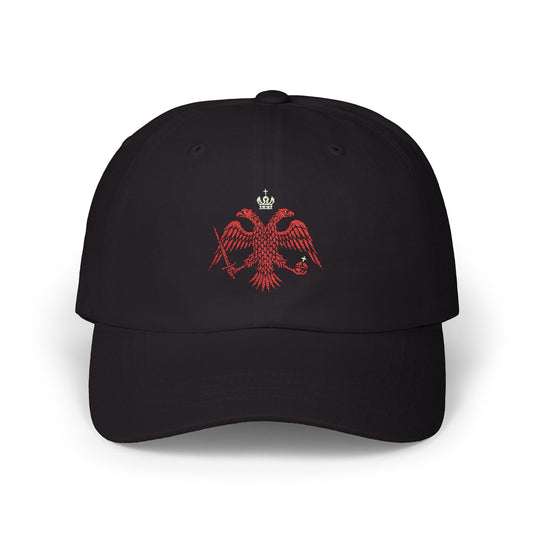 Embroidered Red Double-Headed Eagle Baseball Hat