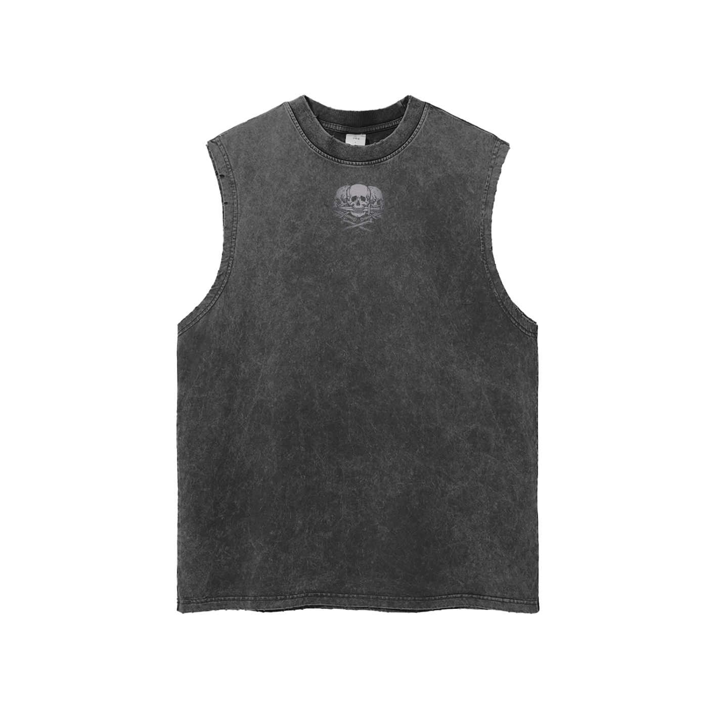 ORTHODOXY PR DEATH (FADED)//Snow Washed Frayed Hem Tank Top