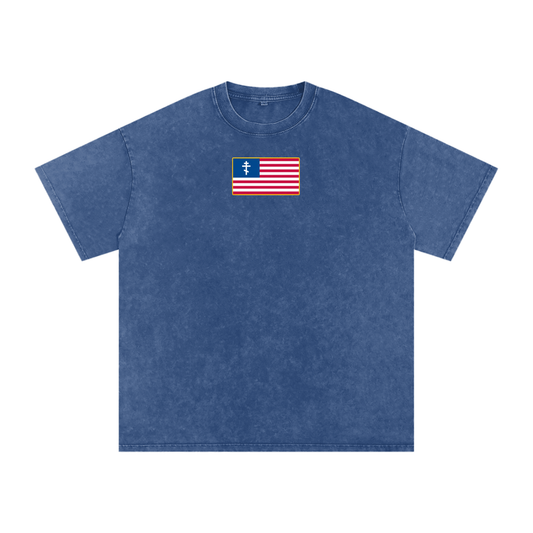 AMERICAN ORTHODOXY v3 //Snow Washed Oversized Cotton T-Shirt