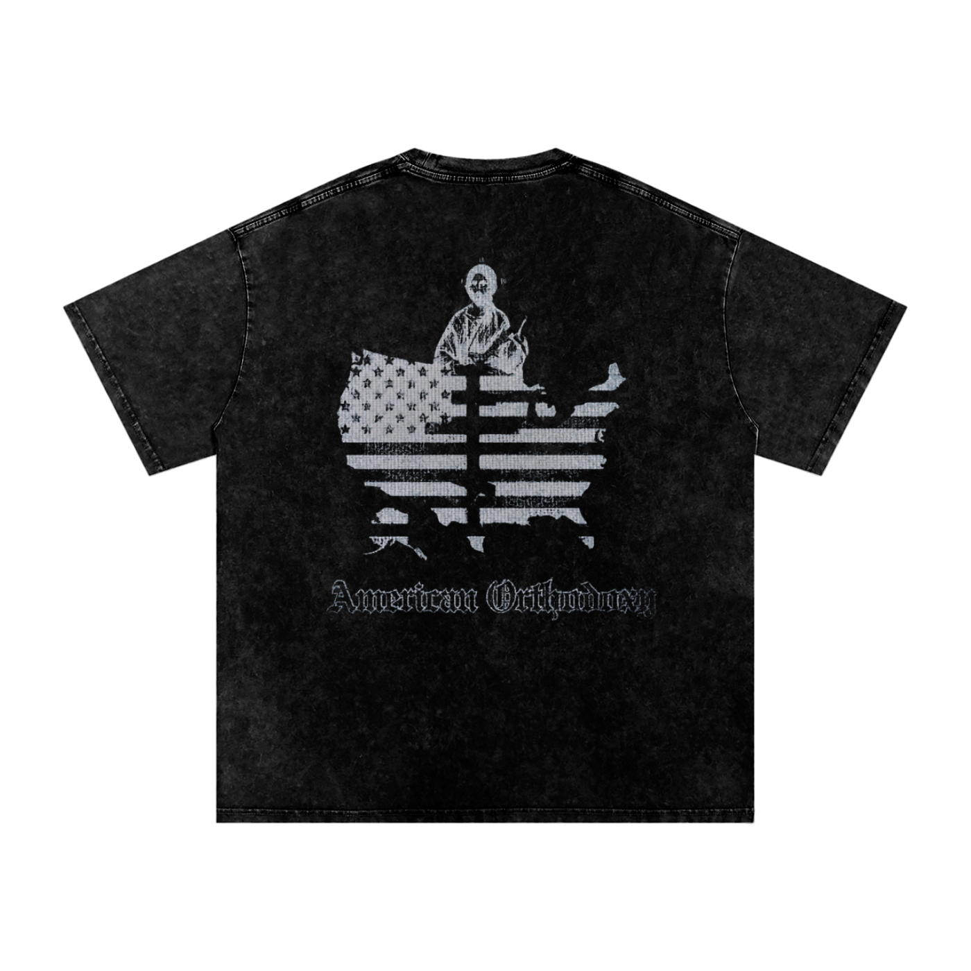 AMERICAN ORTHODOXY v2 //Snow Washed Oversized Cotton T-Shirt