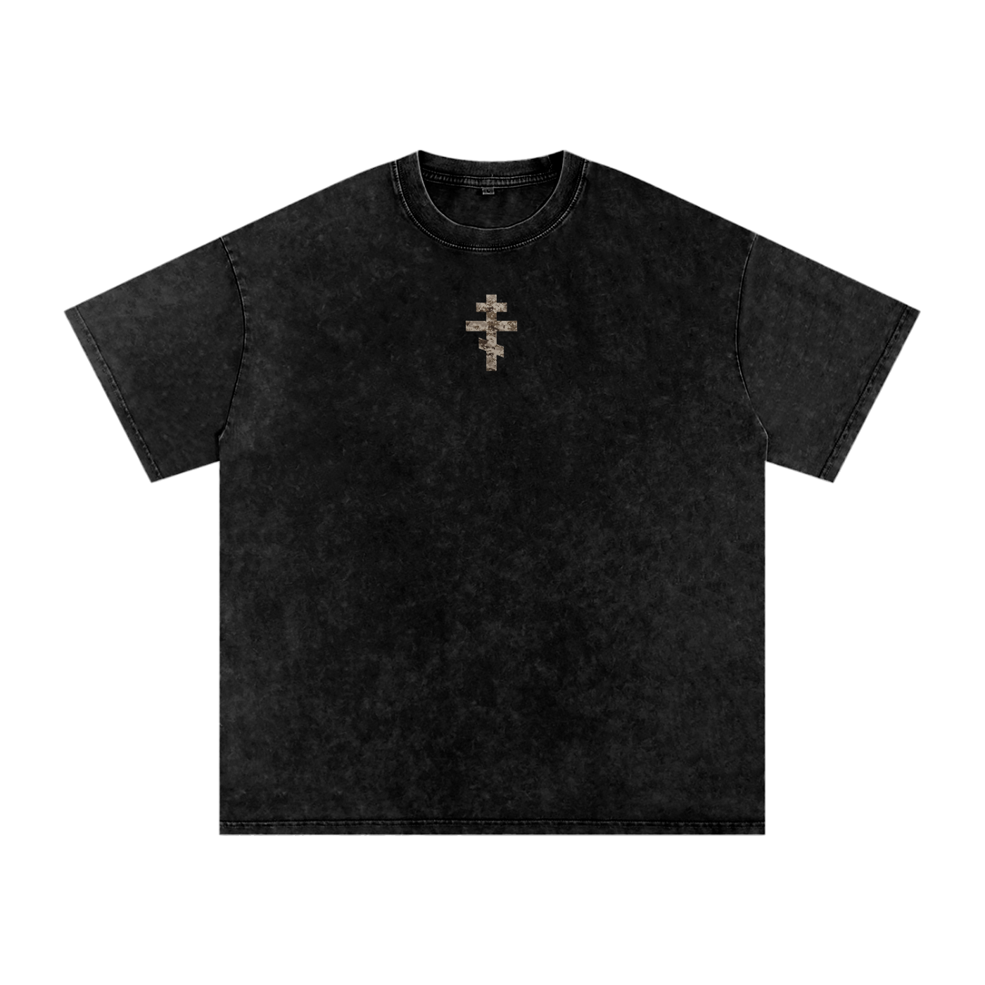 DESERT CAMO CROSS (Snow Washed Oversized Cotton T-Shirt)
